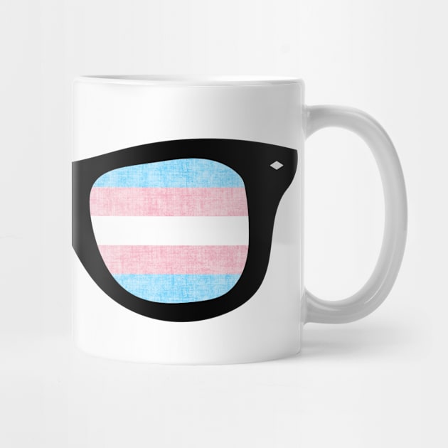 Trans Pride Flag Sun Glasses Design by PurposelyDesigned